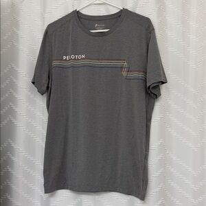Peloton Charcoal Tee with Striped Design